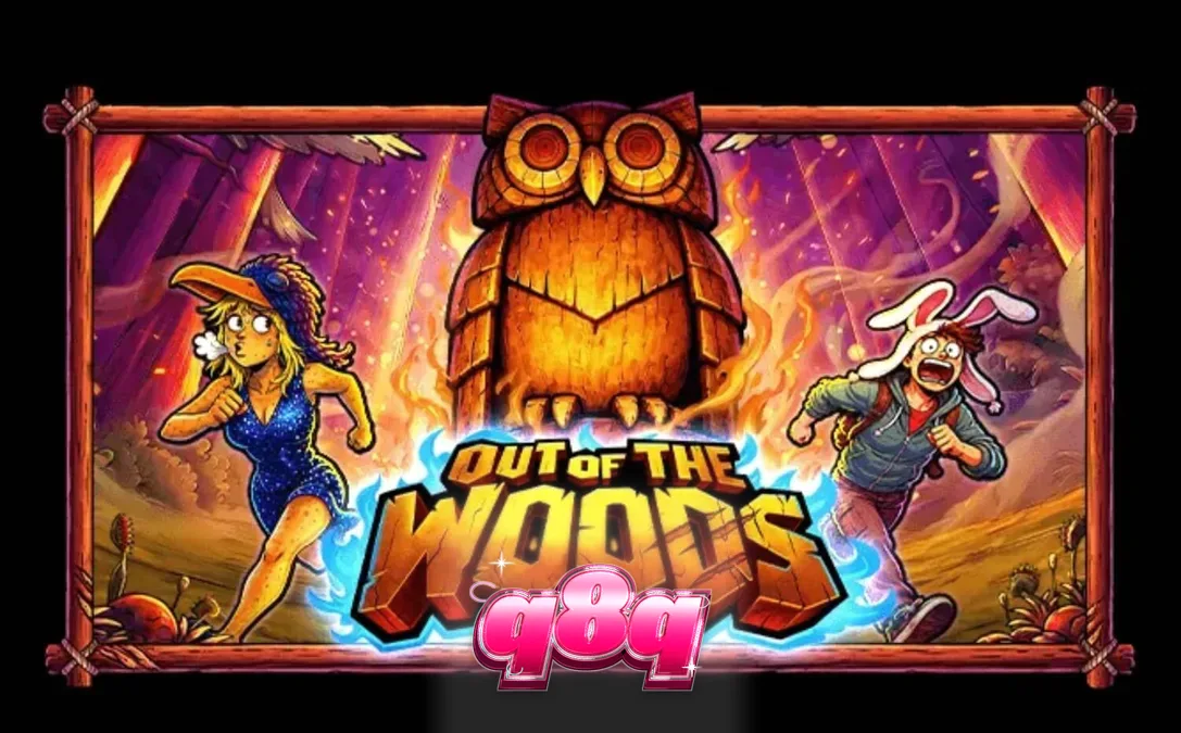 Tampilan visual slot Out of the Woods dengan tema hutan dan karakter hewan